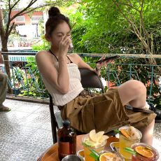 批发旅行碎片｜南亚松弛｜遮肉百搭 <b class='q'>春</b>夏甜酷出街日常工装中裤