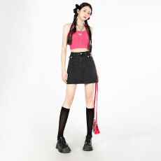 批发2026夏牛仔裤女牛仔裙A字工装口袋<b class='q'>小</b>短包裙多口袋含防走光内衬）