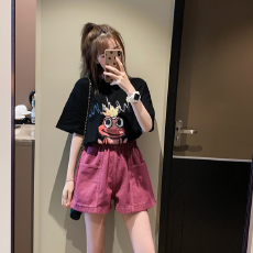 批发夏季<b class='q'>女装</b>套装2026新款可爱学生<b class='q'>韩版</b>宽松短袖T恤女裤子两件套潮