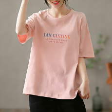 批发<b class='q'>韩版</b>夏季新款纯棉<b class='q'>T</b><b class='q'>恤</b>女宽松国潮时尚印花百搭圆领短袖<b class='q'>T</b>恤衫潮