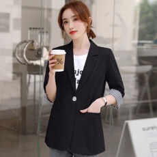 批发韩版小西装<b class='q'>外套</b>女夏秋季<b class='q'>新款</b>韩版修身垂感薄款气质西服上衣潮