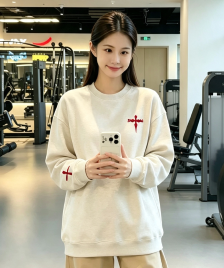 한국 스타일 빅 사이즈 패션 라운드 넥 긴팔 텍스트 알파벳 프린트 없음 모자 후드티 이른 가을 조수 브랜드 루즈핏 고급 센스 맨위