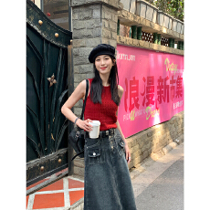 批发港风甜辣针织背心女内搭打底衫夏季新款高腰显瘦无袖性感上衣外穿