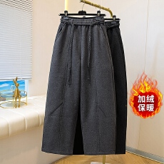 批发毛呢裤子加绒加厚女裤胖mm宽松<b class='q'>哈伦裤</b>烟管裤直筒阔腿休闲裤萝卜裤