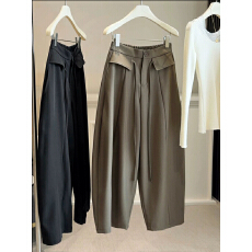 批发高级感时尚<b class='q'>西装</b>休闲裤宽松慵懒风女小个子2026新款春夏直筒弯刀裤