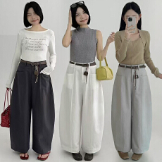 批发夏季<b class='q'>韩版</b>高腰哈伦气球裤女新款宽松显瘦极简风休闲裤弯刀裤奶奶裤