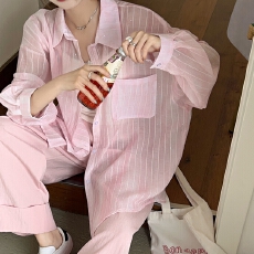 批发实拍韩版夏季亮片条纹衬衫满天星休闲宽松薄款防晒衣女上衣外套潮