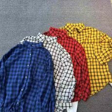 批发<b class='q'>韩版</b>春季经典格子大码衬衫原宿风百搭休闲长袖上衣女衬衣显瘦外套