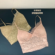批发白水女 娇俏<b class='q'>蕾丝</b> 带胸垫<b class='q'>蕾丝</b>吊带背心女秋冬纯欲氛围感深V领上衣