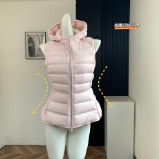 批发Xzichic90白鸭绒无胆布连帽羽绒服女收腰排骨马甲保暖冬季外套