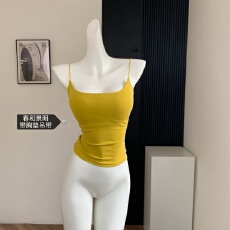 批发【Fart Shop】春和景明 三色带胸垫基础吊带女春夏修身高弹上衣