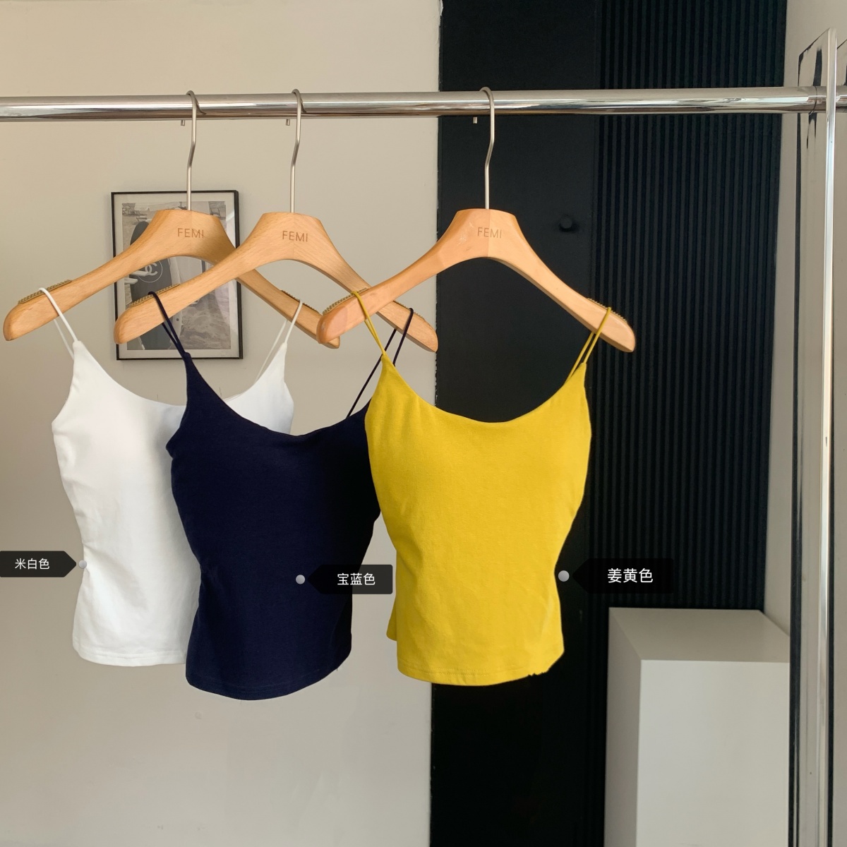 fart shop 천헤 밍밍 세 리본 가슴 패드 기초 슬립 여성 봄 여름 수리 높이 폭탄 의류