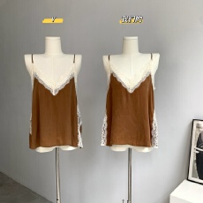 批发tingtings 纸片人法式轻熟蕾丝边铜氨丝吊带背心女<b class='q'>夏</b>显瘦内搭上衣