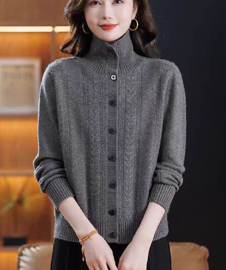 오픈 가디건 여성 뜨개질 외부 가져 가라. 재킷 루즈핏 슬림해 보이는 부서 버클 스웨터