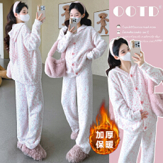 批发实拍现现~2025冬季新款韩版时尚兔子连帽上衣+裤子可外穿的<b class='q'>居家</b><b class='q'>服</b>