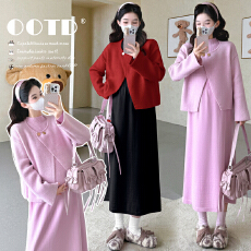 批发实拍现现~2025秋冬新款气质软糯针织百搭气质减龄毛衣+<b class='q'>连衣裙</b>套装