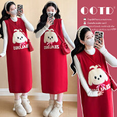 批发实拍现现~2026冬季新款网红<b class='q'>宝宝</b>减龄跨年圣诞节元旦喜庆连衣裙