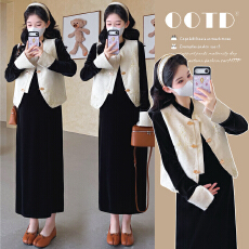 批发实拍现现~2026<b class='q'>春</b>季新款时尚网红气质显瘦新中式重工马甲+打底套装