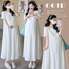 批发实拍现~2026夏季新款韩版时尚重工刺绣减龄显瘦开扣可<b class='q'>哺乳</b><b class='q'>连衣裙</b>