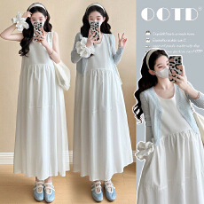 批发<b class='q'>实拍</b>现现~2026夏季新款韩版时尚清新减龄开衫+吊带裙两件套套装