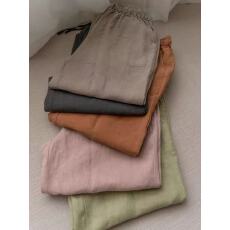 批发清爽利落九分小脚裤 小个子很友好 砂洗纯亚麻女裤子夏