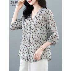 批发大码女装遮肚子显瘦妈妈苎麻上衣2026早春装新款洋气宽松<b class='q'>衬衫</b>夏季