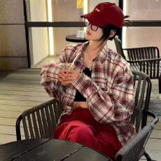 批发早春季<b class='q'>衬衫</b><b class='q'>外套</b>2026新款女装法式<b class='q'>衬衣</b>设计感小众上衣红色韩系小衫