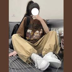 批发休闲运动<b class='q'>套装</b>女夏季新款字母宽松短袖T恤短裤显瘦百搭两件套