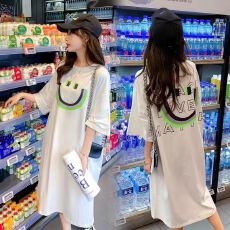 批发下摆开叉夏季韩版新款过膝连衣裙胖妹妹宽松<b class='q'>大码</b>睡裙
