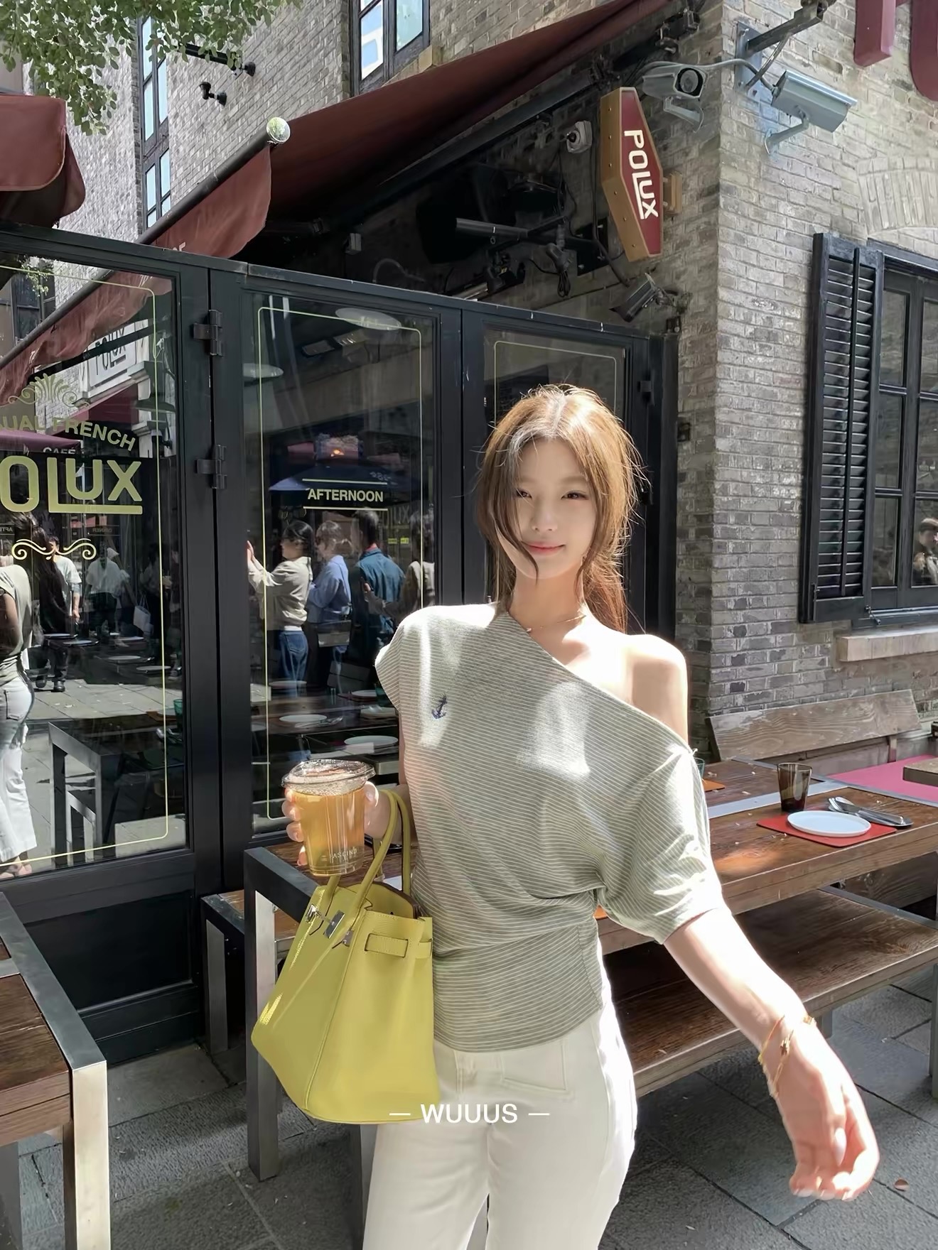 wuuus 해상 휴일 스트라이프 해군 프린트 오프숄더 반팔 여성 여름 비스듬한 어깨 의류 티셔츠 루즈핏