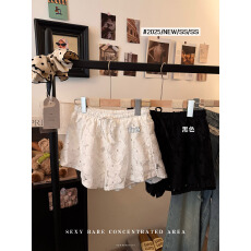 批发实拍~甜美小心机蕾丝短裤双层打底裤安全裤外穿休闲裤<b class='q'>夏</b>新款