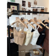 批发实拍实价~秋季性感蕾丝<b class='q'>吊带</b><b class='q'>背心</b>女带胸垫内搭打底短款上衣女