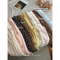 实拍~仙女暖暖裤秋冬女珊瑚绒宽松可爱松紧腰直筒休闲长裤睡裤