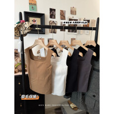 批发实拍秋<b class='q'>冬</b>吊带背心女背磨毛保暖内搭性感辣妹风外穿无袖别致上衣