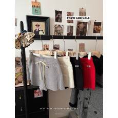 批发实拍秋冬欲风低腰针织坑条包臀短裤女美式辣妹家居睡裤显瘦弹力裤