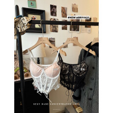 批发<b class='q'>实拍</b>实价 性感蕾丝绑带小吊带背心女内搭学生外穿无袖打底衫上衣