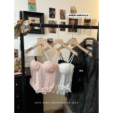 批发实拍~性感蕾丝<b class='q'>修身</b>小吊带背心女内搭学生外穿无袖打底衫上衣