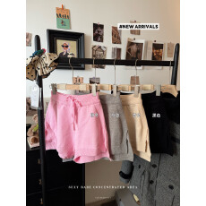 批发实拍秋冬欲风低腰针织坑条包臀短裤女美式辣妹家居睡裤显瘦弹力裤