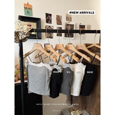 批发实拍新款拼接蕾丝纯色吊带背心辣妹裹胸<b class='q'>内衣</b>防走光带胸垫