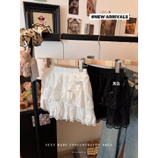 批发实拍实价 蕾丝蛋糕A字<b class='q'>裙</b>子秋季芭蕾风高腰白色<b class='q'>网纱</b>蓬蓬半身<b class='q'>裙</b>女