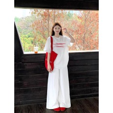 批发官图 21支纯棉210克100%棉美式高街潮牌复古短袖T恤女