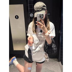 官图 21支纯棉210克100%棉短袖T恤女宽松大码印花