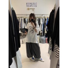 批发<b class='q'>官</b>图 21支纯棉210克（100%棉）<b class='q'>韩国</b>可爱卡通宽松休闲中长款