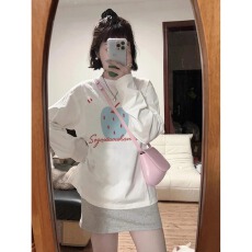 批发官图 21支纯棉-210克100%棉 春装<b class='q'>长袖</b><b class='q'>T</b><b class='q'>恤</b>女宽松上衣印花