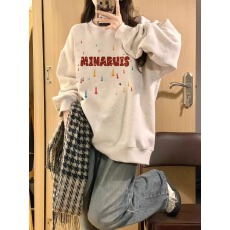 批发官图 实价 仿棉华棉复合-薄款310g加绒400g 圆领<b class='q'>卫衣</b>女印花跨境