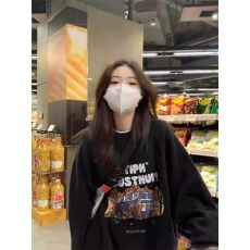 批发官图 实价 仿棉华棉复合-薄款310g加绒400g 圆领<b class='q'>卫衣</b>女印花跨境