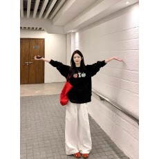 批发官图 21支纯棉-210克 秋装长袖T恤女宽松<b class='q'>上衣</b>印花