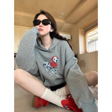 批发官图 实价 仿棉华棉复合-薄款320g加绒420g 连帽卫衣女秋冬