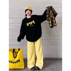 批发官图 实价 仿棉华棉复合-薄款310g加绒400g 圆领卫衣女印花跨境