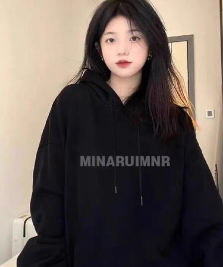 2026 한국 대외 무역 후아 면 복합 얇은 스타일 310g 털이 있는 400g 후드 티 스웨터 여성 가을 겨울